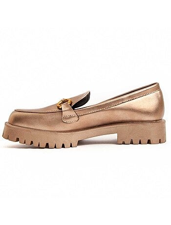 Moccassin à Plateforme Matière Synthétique Et Textile Montevita