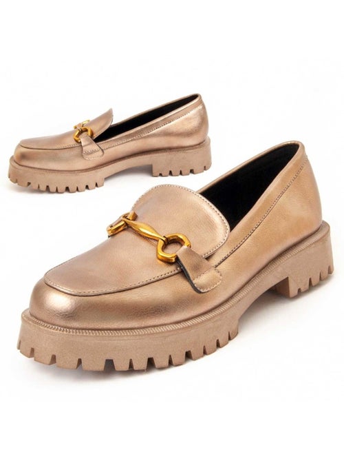 Moccassin à Plateforme Matière Synthétique Et Textile Montevita - Kiabi