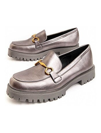 Moccassin à Plateforme Matière Synthétique Et Textile Montevita