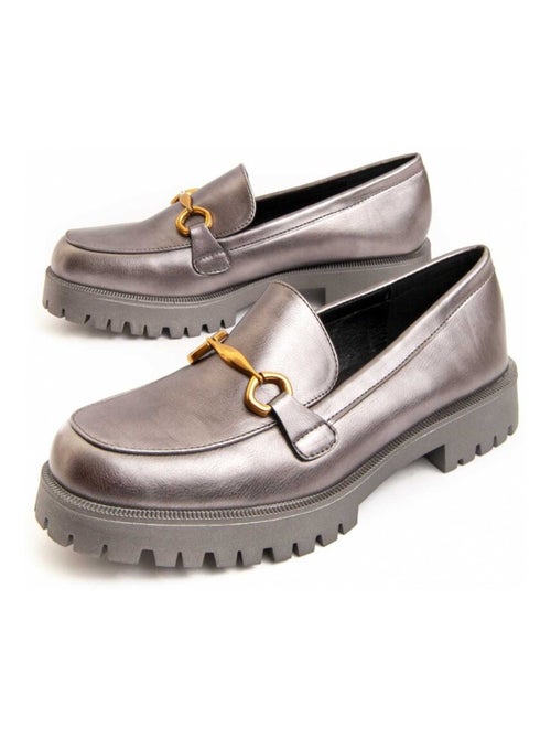 Moccassin à Plateforme Matière Synthétique Et Textile Montevita - Kiabi
