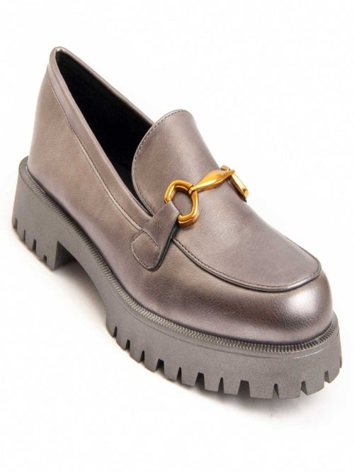 Moccassin à Plateforme Matière Synthétique Et Textile Montevita - Kiabi