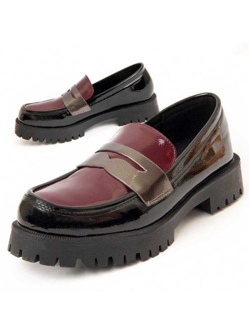 Moccassin à Plateforme Matière Synthétique Et Textile Montevita - Kiabi