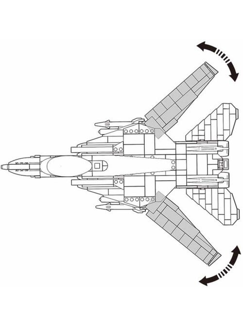 Model bricks - avion chasseur à réaction - Kiabi