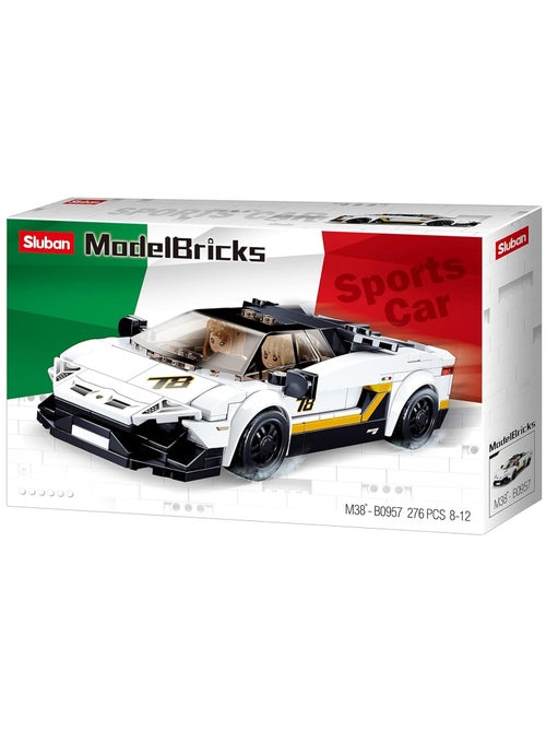 Model Bricks - Super voiture italienne blanche - Kiabi