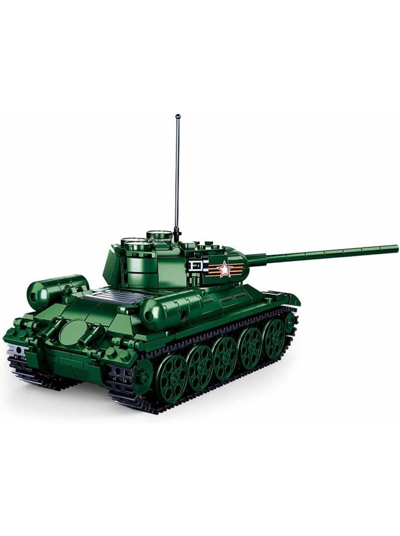 Model Bricks - Tank soviétique T34-85 Vert - Kiabi