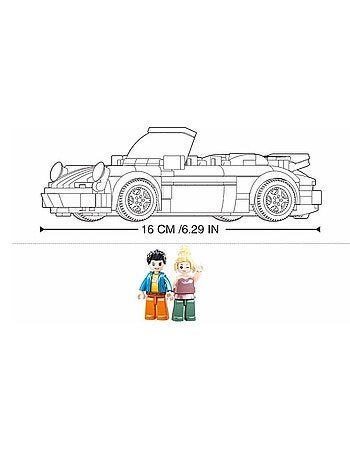Model Bricks - Voiture de sport allemande jaune