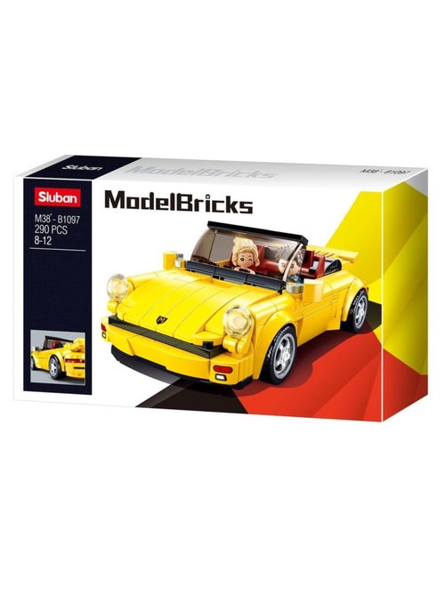 Model Bricks - Voiture de sport allemande jaune - Kiabi