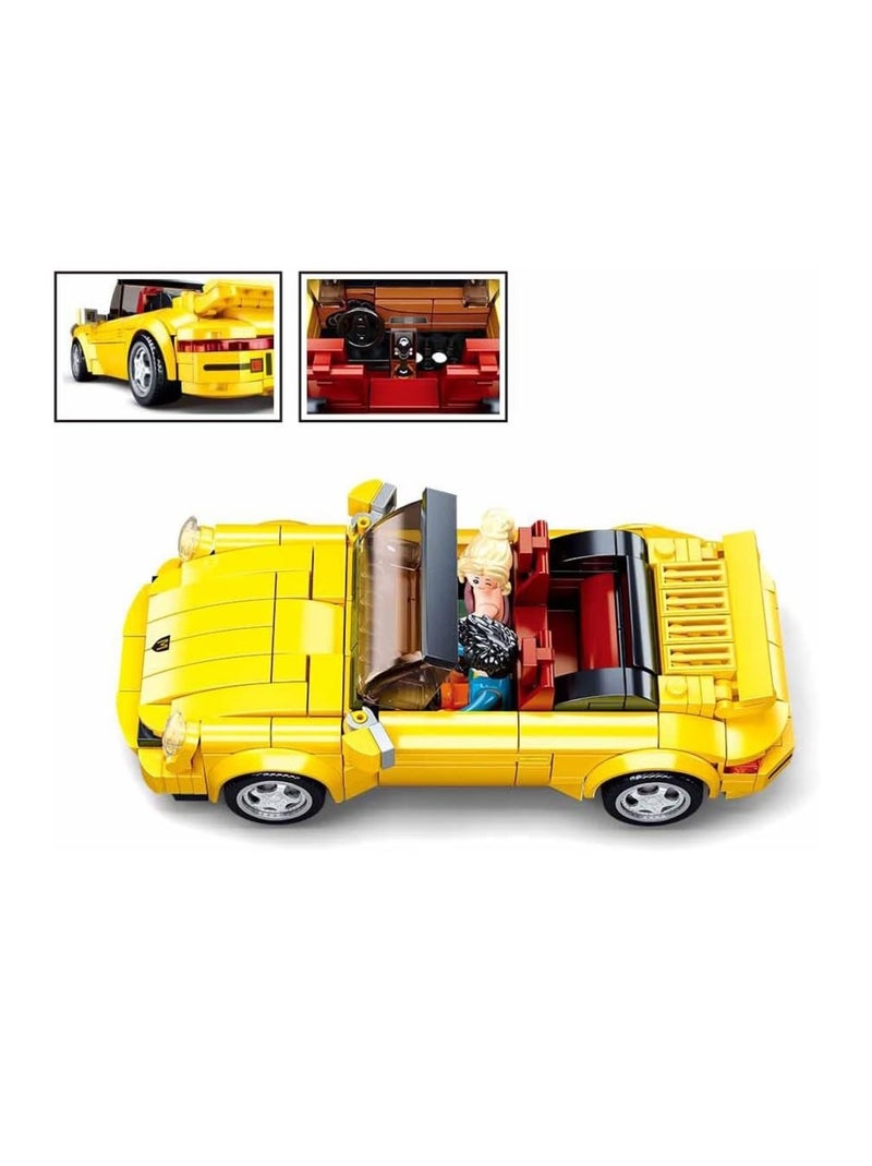 Model Bricks - Voiture de sport allemande jaune Jaune - Kiabi