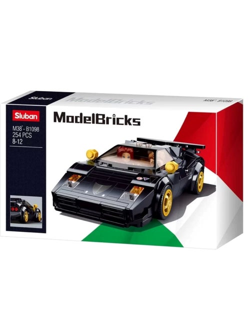 Model Bricks - Voiture de sport italienne noire - Kiabi