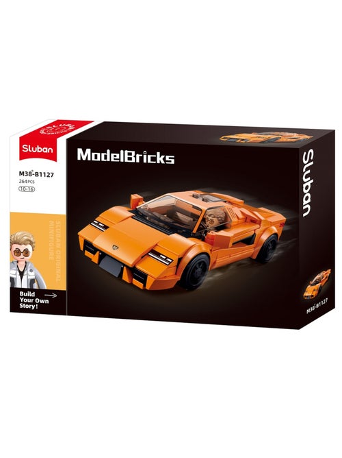 Model Bricks - Voiture de sport orange - Kiabi