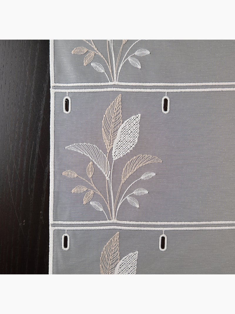 Modulable brodé à motif feuilles Beige - Kiabi