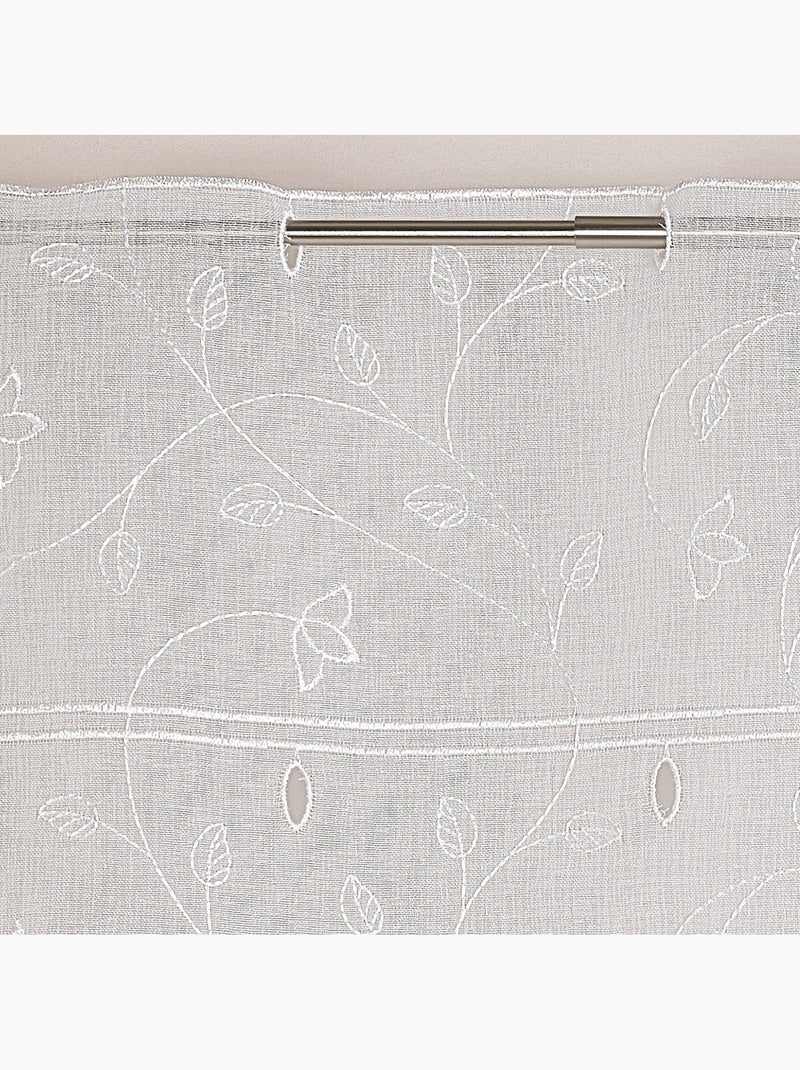 Modulable brodé à motif feuilles et fleurs Blanc - Kiabi