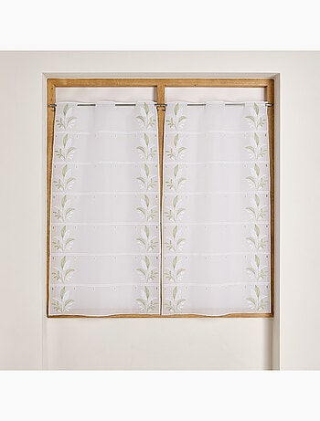 Modulable brodé à motif feuilles