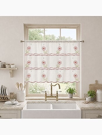 Modulable brodé à motifs fleuris