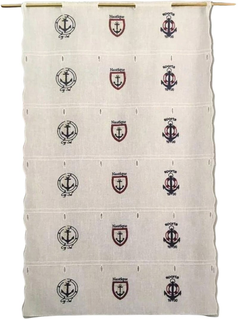 Modulable brodé à motifs marins Blanc - Kiabi