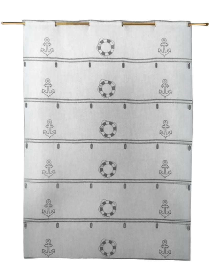 Modulable brodé à motifs marins Gris clair - Kiabi