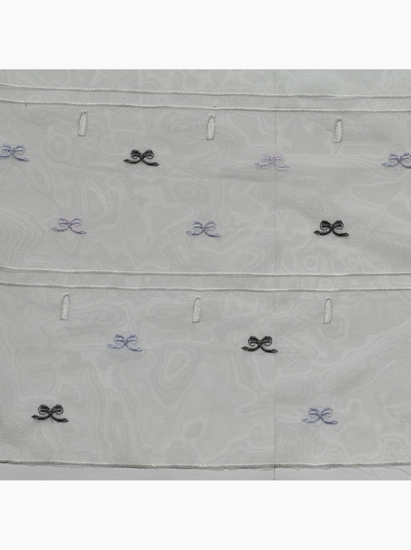 Modulable brodé à petits nœuds Gris clair - Kiabi