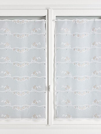 Modulable brodé avec motifs fleurs et feuilles