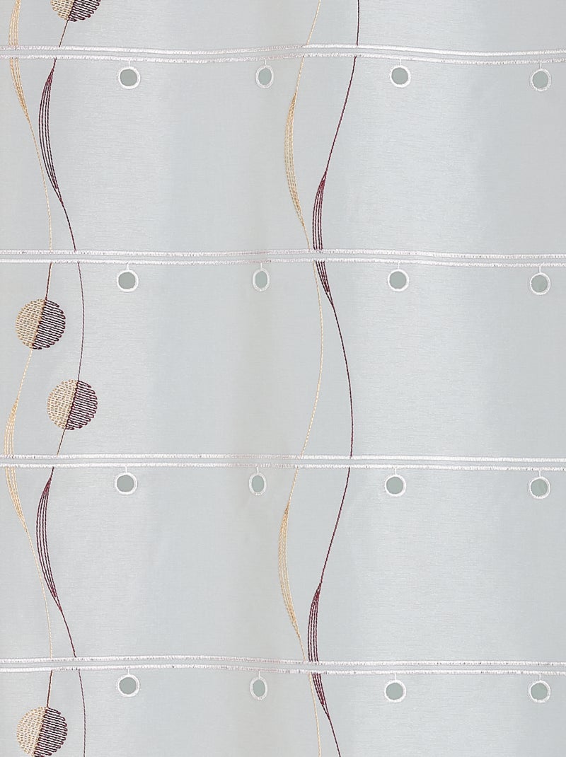 Modulable brodé avec motifs ronds et vagues Bordeaux - Kiabi