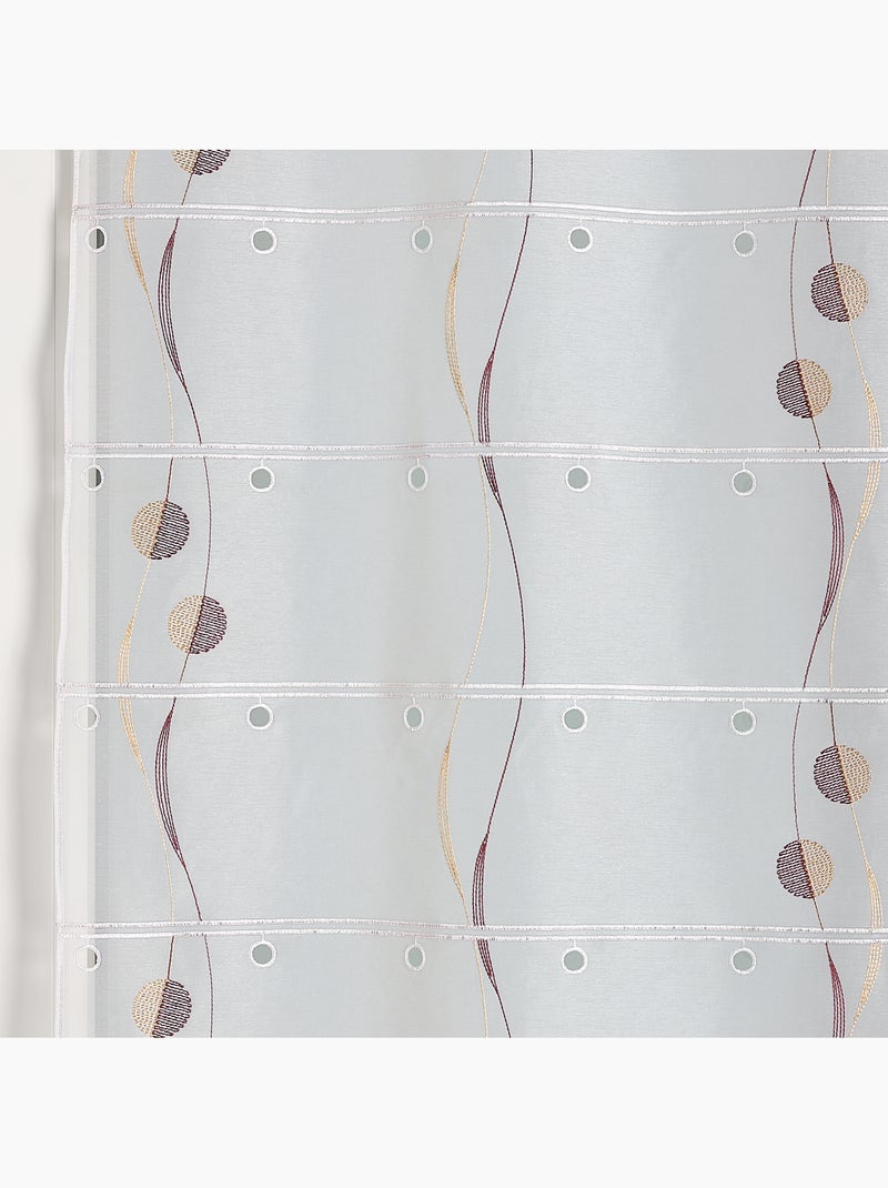 Modulable brodé avec motifs ronds et vagues Bordeaux - Kiabi