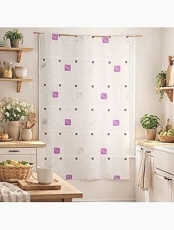 Modulable brodé motif de carrés colorés