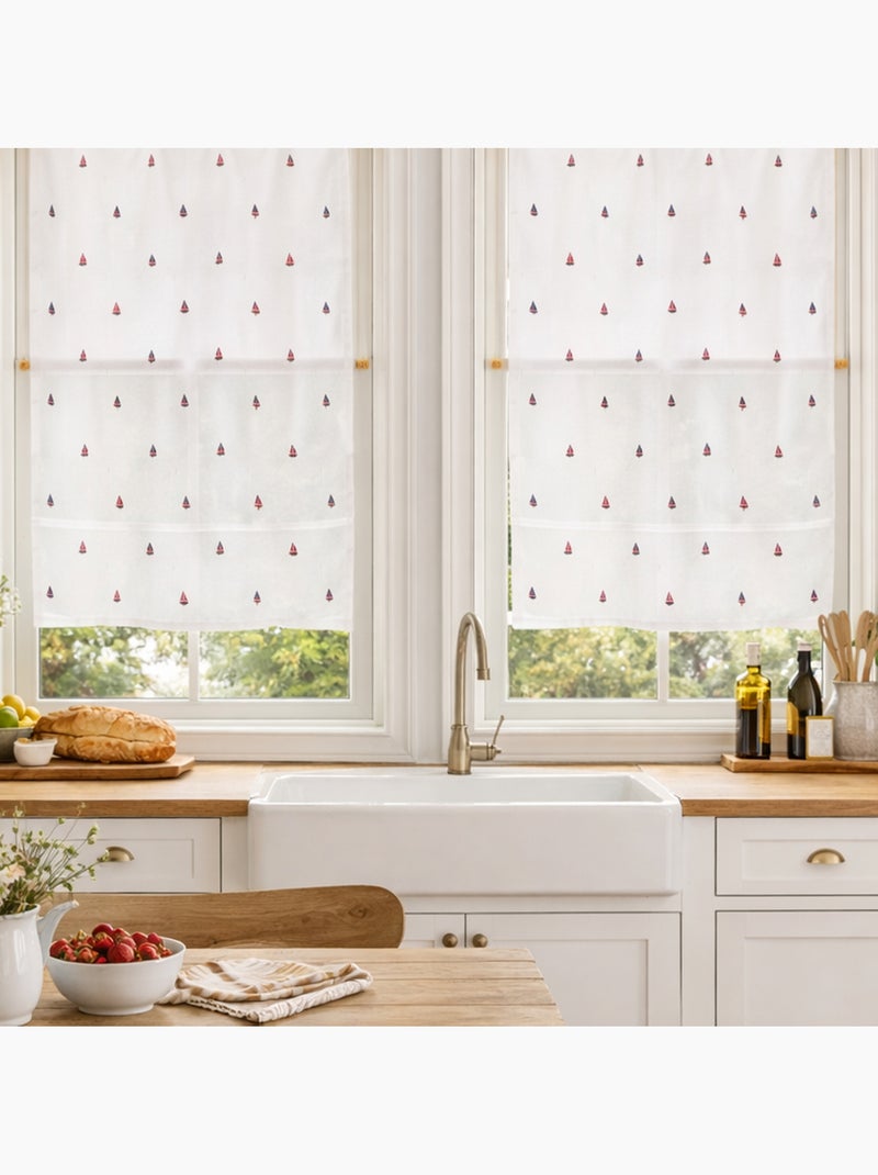 Modulable brodé petits navires Blanc - Kiabi