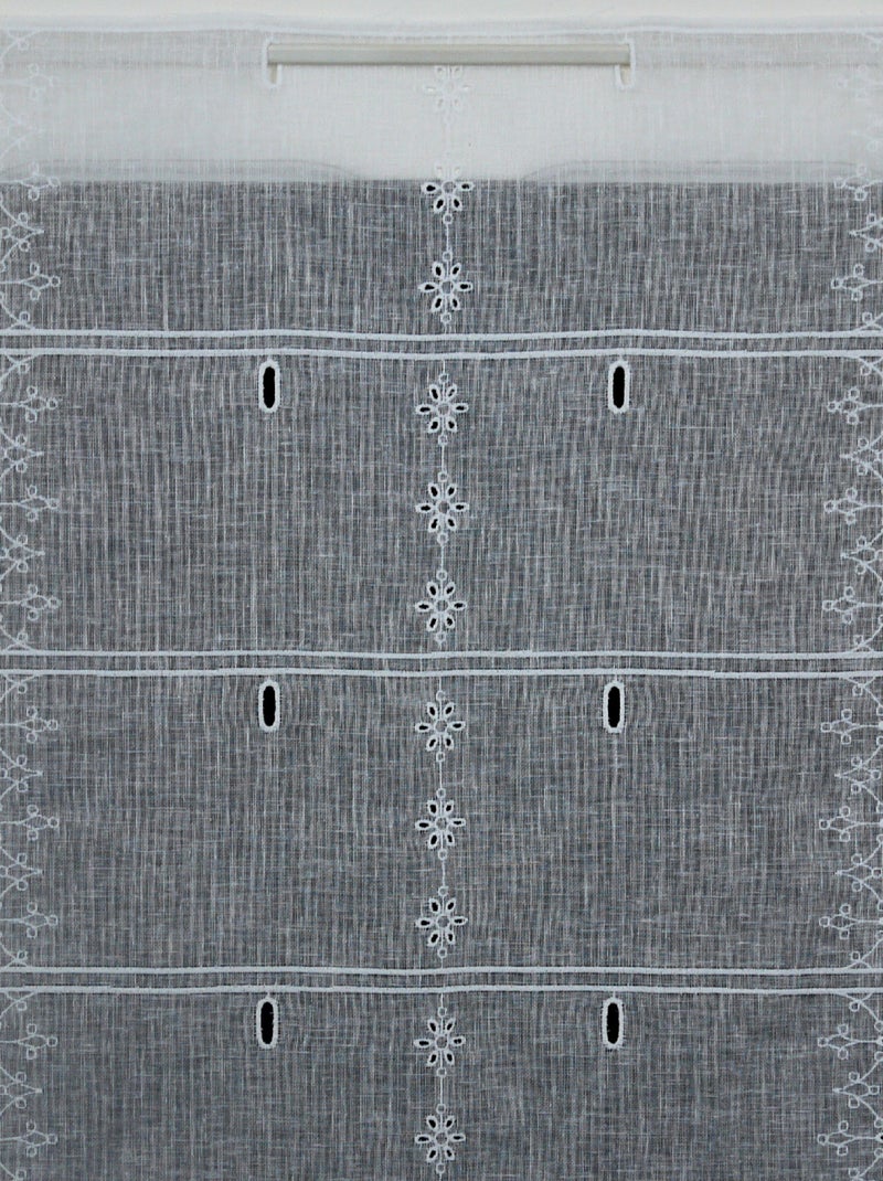 Modulable Brodé Vintage Style Anglais Blanc - Kiabi