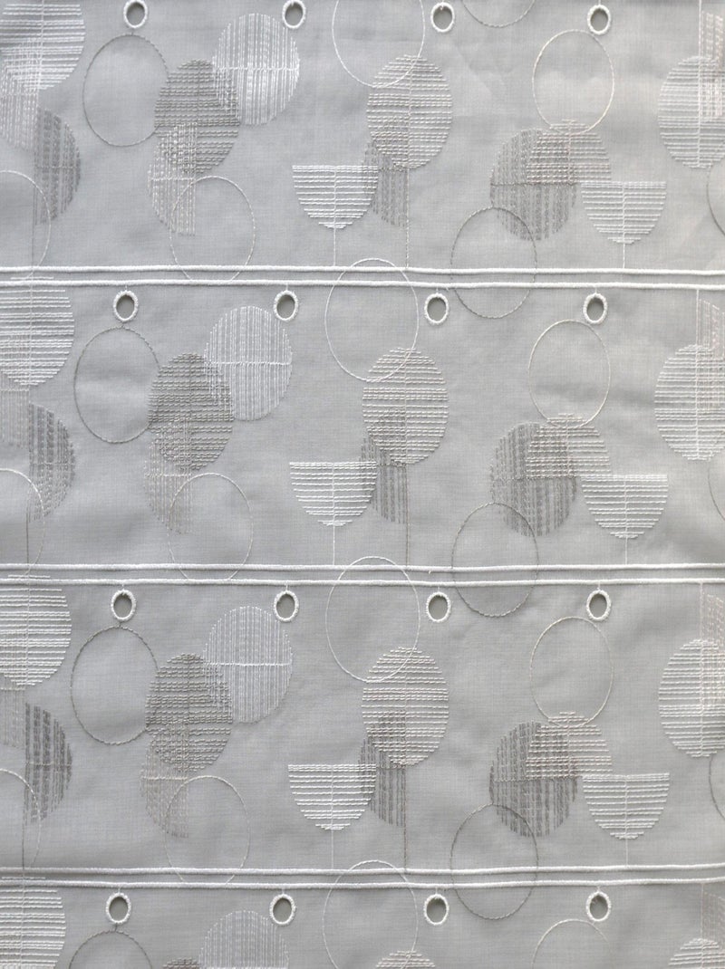 Modulable en étamine brodée et graphique Gris clair - Kiabi