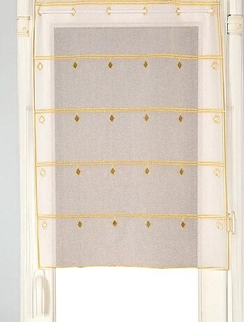 Modulable en étamine brodée losange