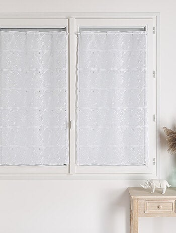 Modulable en étamine brodée motif feuille