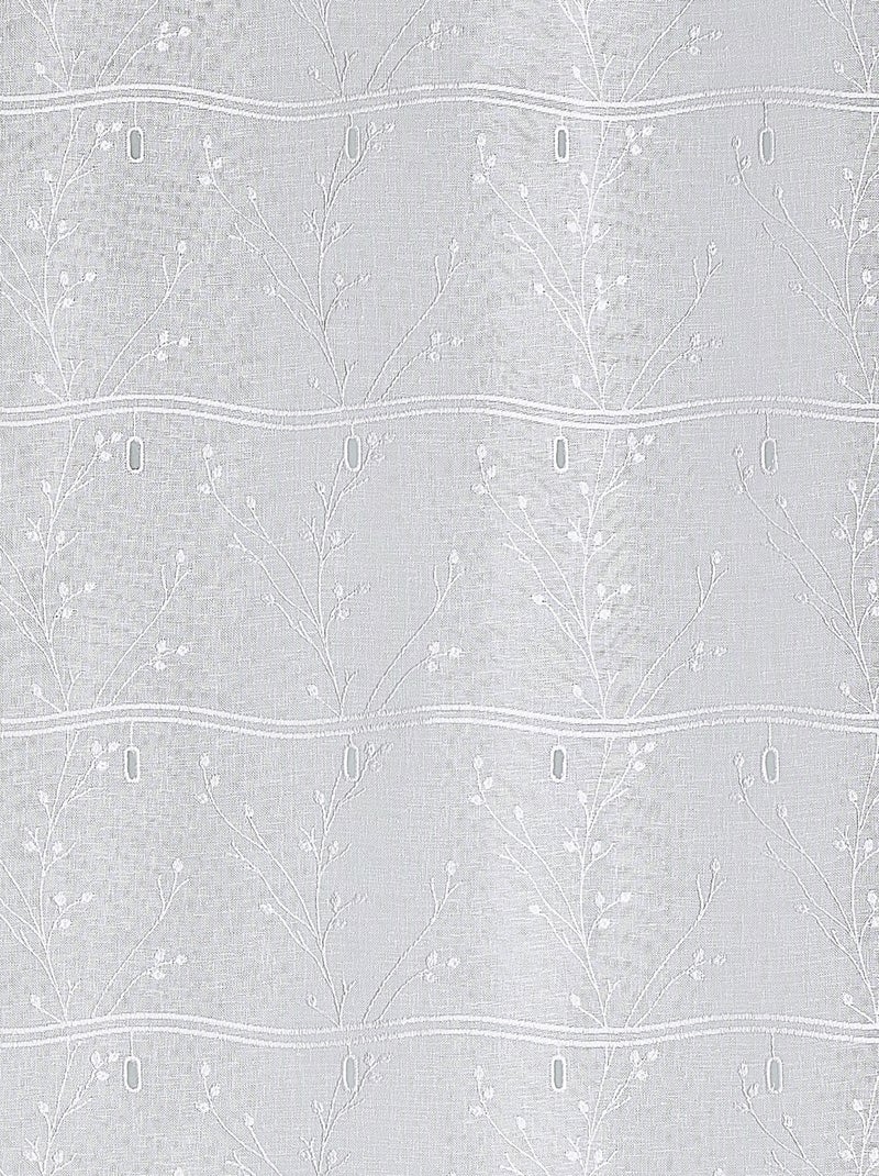 Modulable en étamine brodée motif feuille Blanc - Kiabi