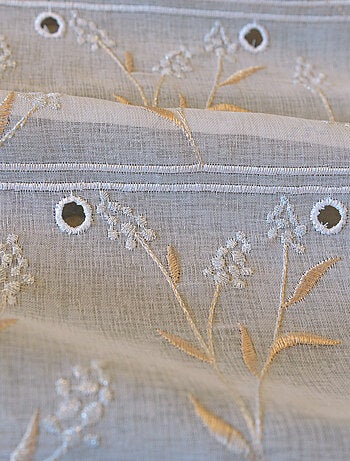 Modulable en étamine brodée motif fleur