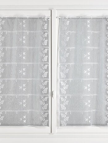 Modulable en maille brodée motif feuilles