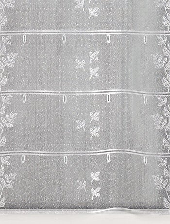 Modulable en maille brodée motif feuilles