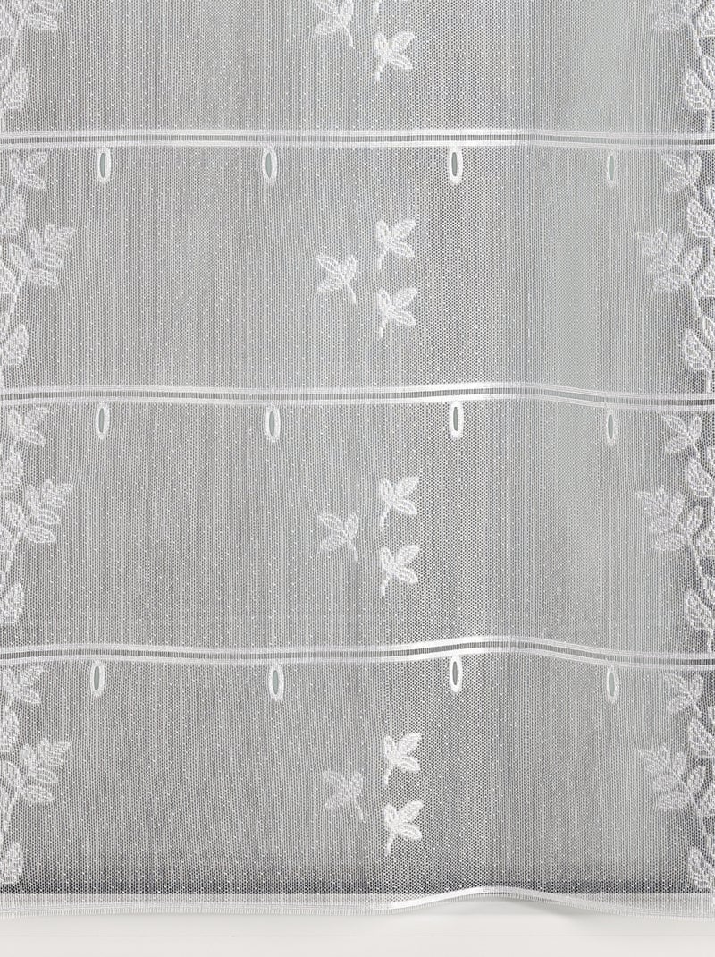 Modulable en maille brodée motif feuilles Blanc - Kiabi