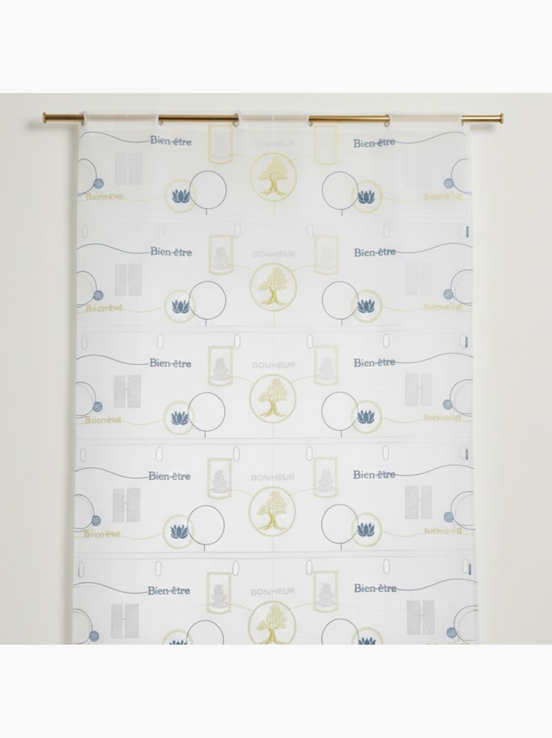 Modulable léger brodé esprit zen Blanc - Kiabi