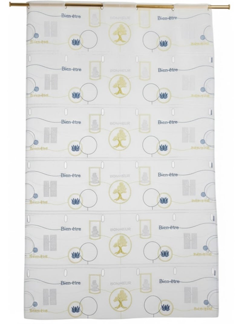 Modulable léger brodé esprit zen Blanc - Kiabi