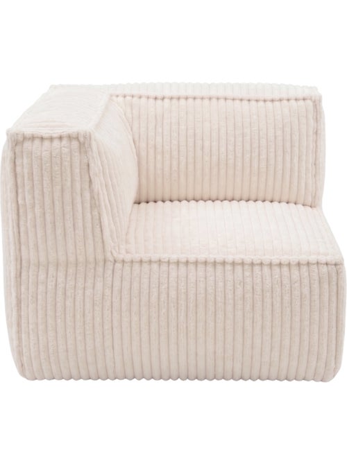 Module angle gauche déhoussable pour canapé modulable velours côtelé 90x90 cm - Kiabi