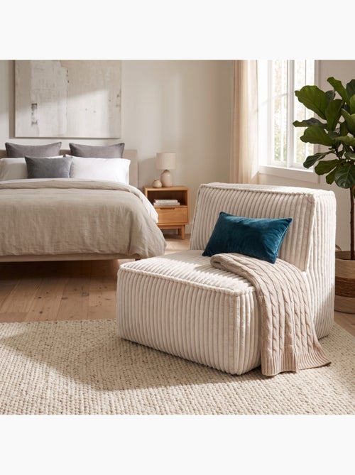 Module central déhoussable pour canapé modulable velours côtelé 90x82 cm - Kiabi Module central déhoussable pour canapé modulable velours côtelé 90x82 cm - Kiabi