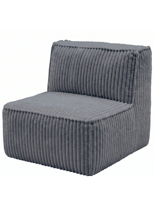 Module central déhoussable pour canapé modulable velours côtelé 90x82 cm - Kiabi