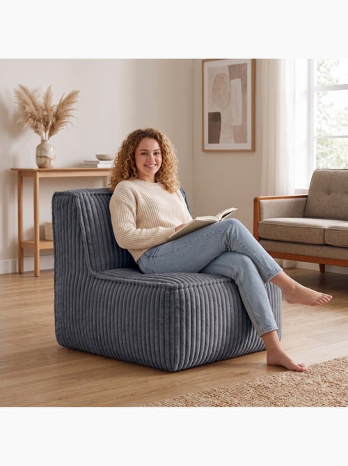 Module central déhoussable pour canapé modulable velours côtelé 90x82 cm - Kiabi