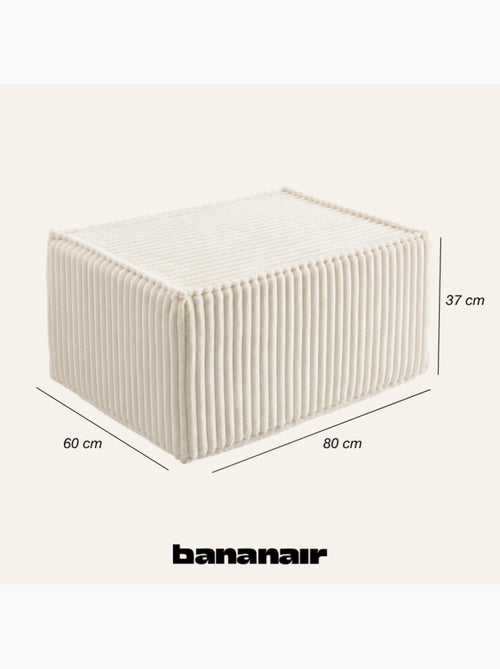Module méridienne ou repose-pieds déhoussable pour canapé modulable velours côtelé 80x60 cm - Kiabi Module méridienne ou repose-pieds déhoussable pour canapé modulable velours côtelé 80x60 cm - Kiabi