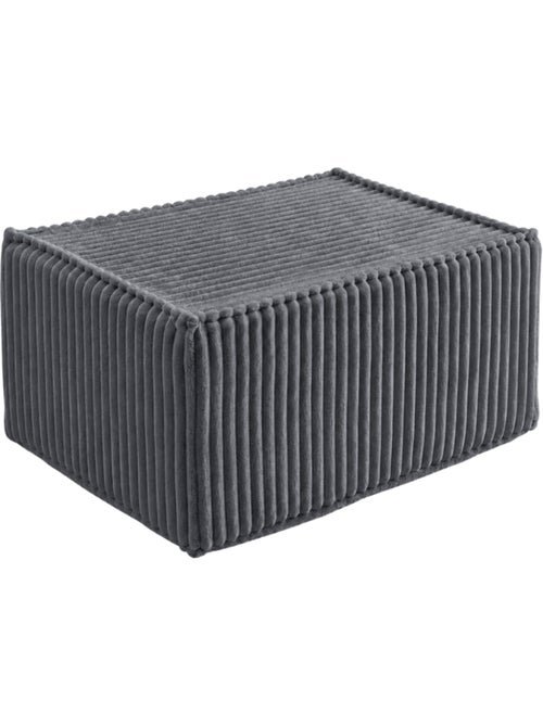 Module méridienne ou repose-pieds déhoussable pour canapé modulable velours côtelé 80x60 cm - Kiabi