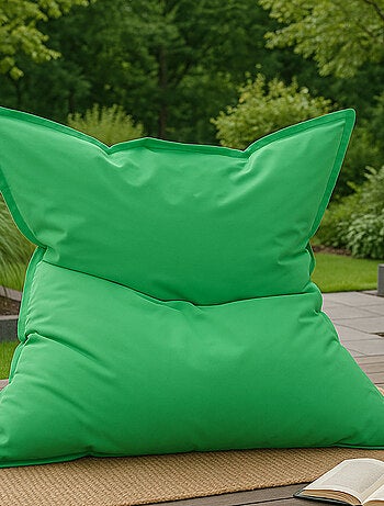 MOKU - Pouf rectangulaire d'extérieur XXL 180x140cm rouge