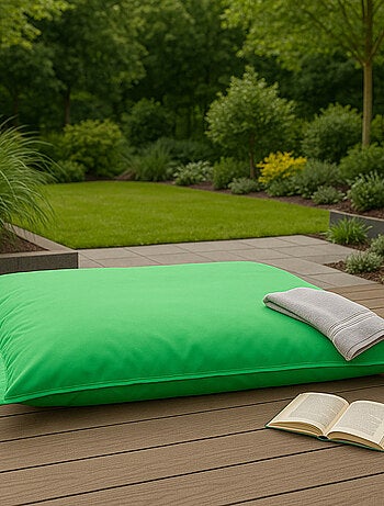 MOKU - Pouf rectangulaire d'extérieur XXL 180x140cm rouge