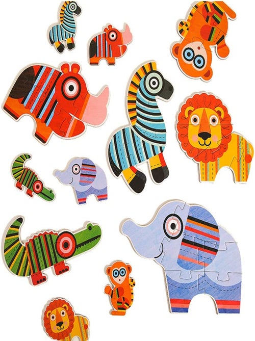 Mon 1er puzzle animaux de la jungle - Kiabi