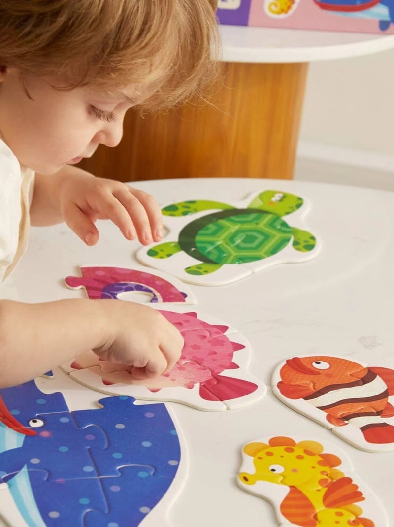 Mon 1er puzzle animaux de l'océan Rose - Kiabi