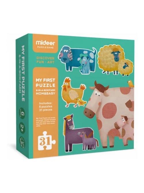 Mon 1er puzzle animaux et leurs petits - Kiabi