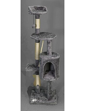 Mon Ami Luki ARBRE A CHAT GM Niche / Panier / Refuge ET JOUET INTEGRES 40X40X112 CM