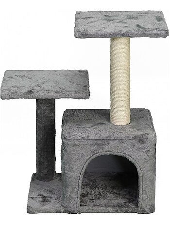 Mon Ami Luki ARBRE A CHAT GRAND MODELE Niche / Panier / Refuge INTEGRE 40x29x60 CM